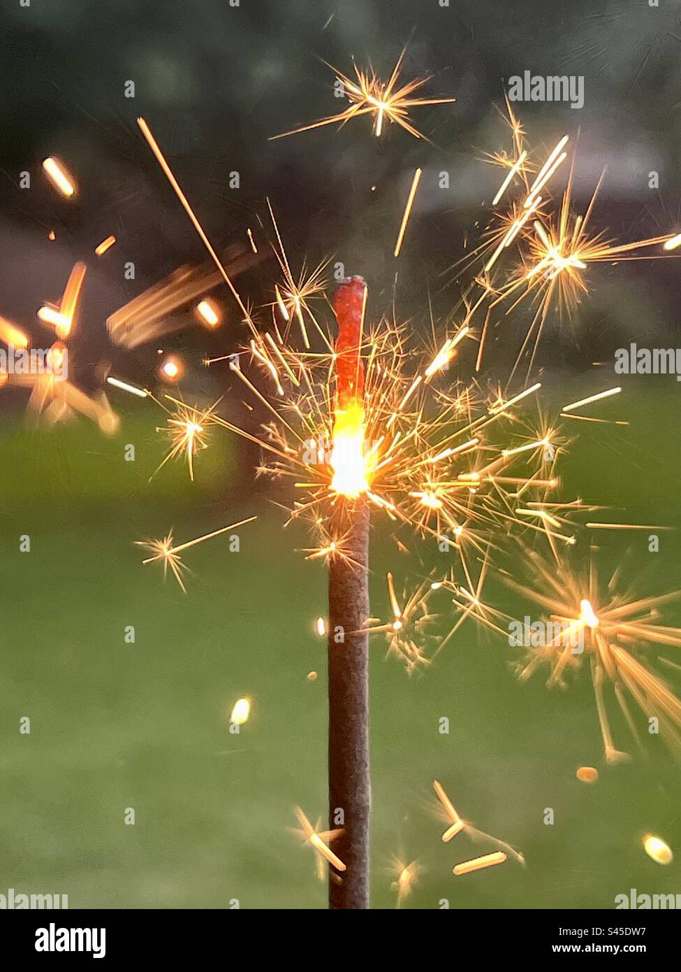 Close up of a sparkler - Smartphone Captured Stock Image