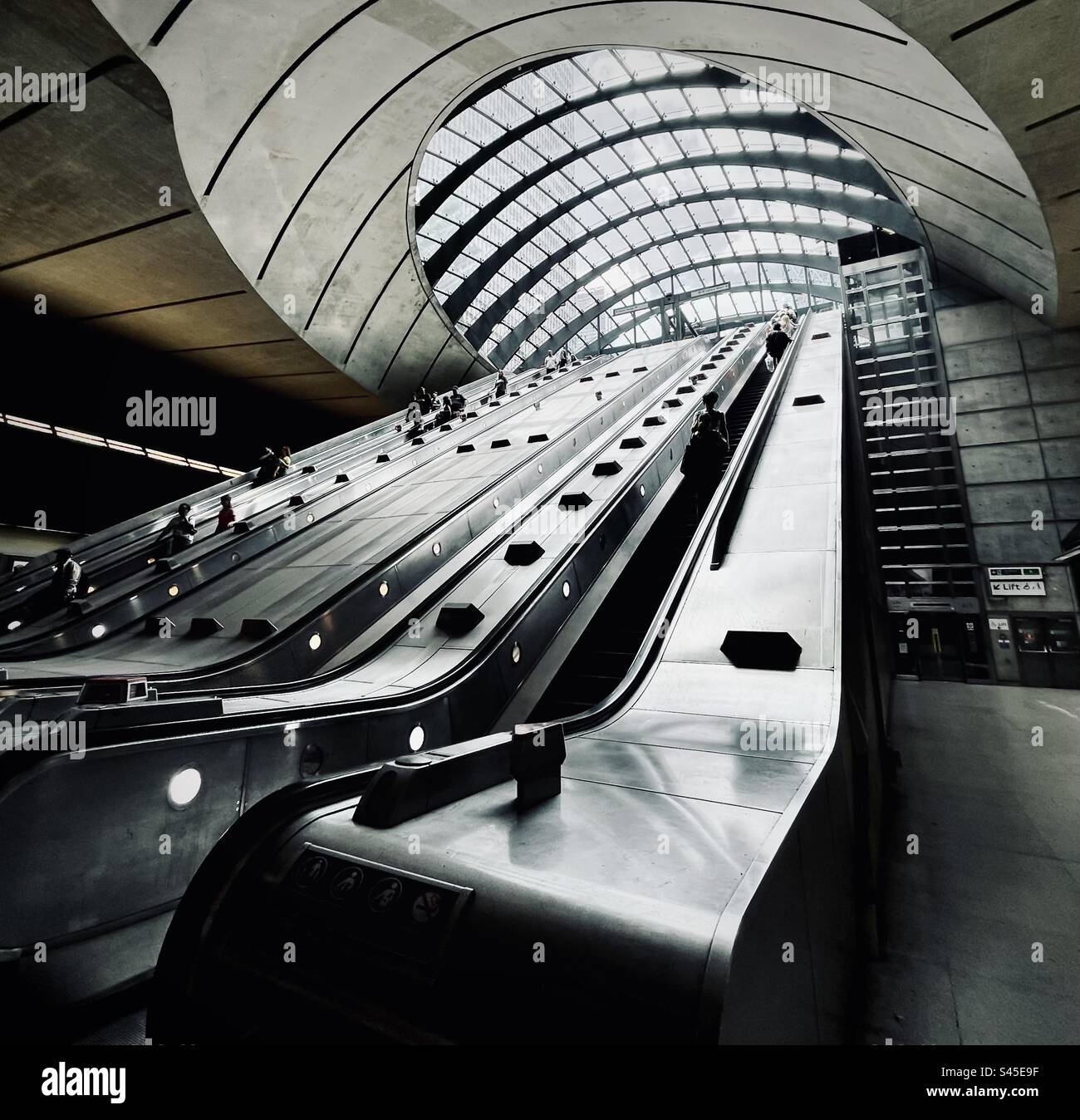 Canary Wharf subway station. - Smartphone Captured Stock Image