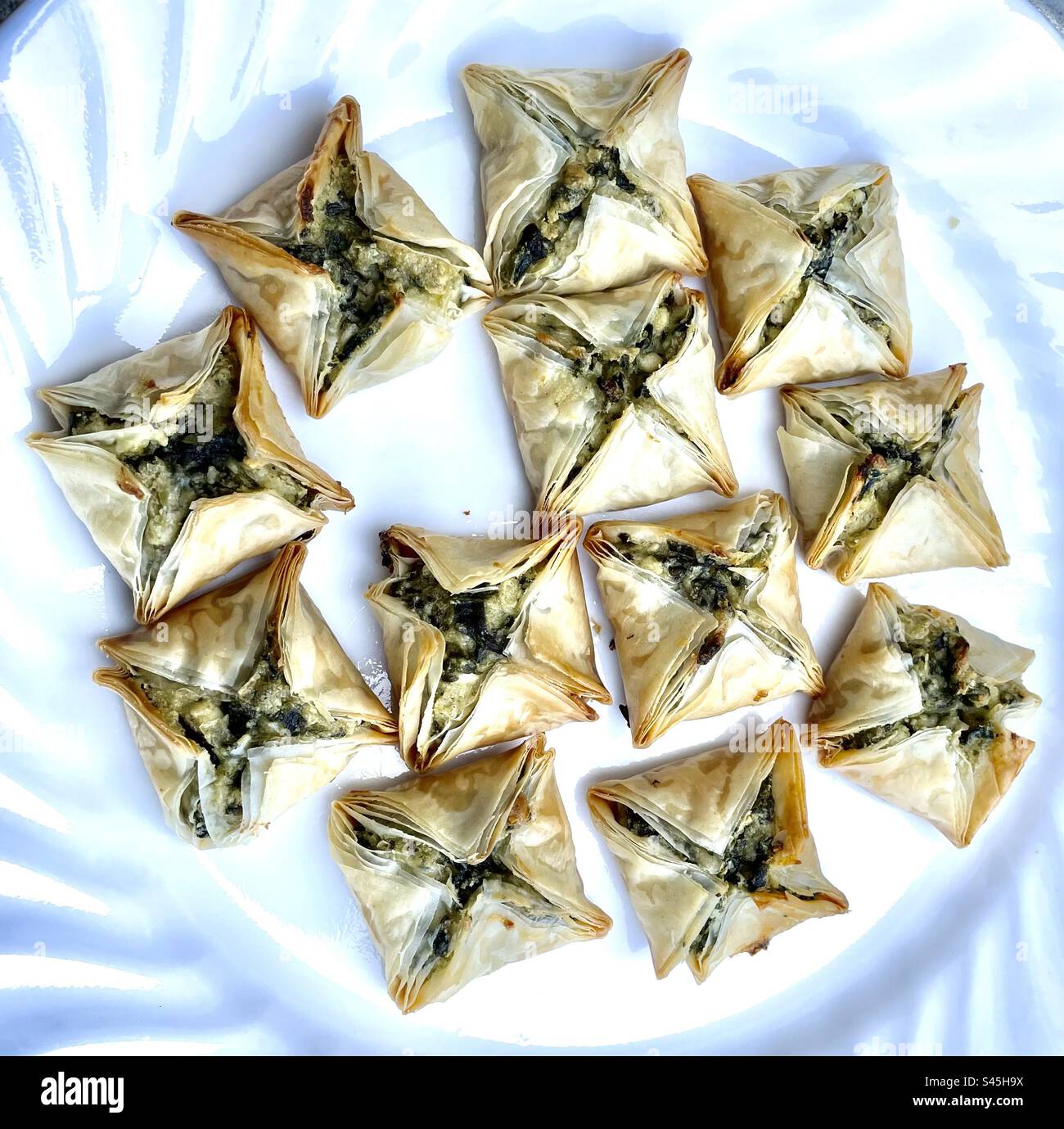 Spinach pies - Smartphone Captured Stock Image