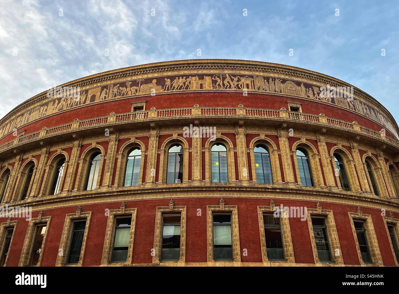 Grade I Listed curvature of the Royal Albert Hall in London - Smartphone Captured Stock Image