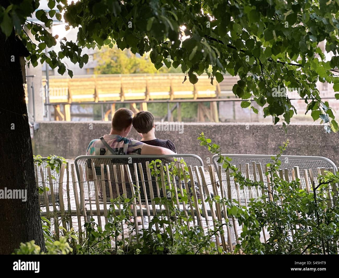 Couple in the city - Smartphone Captured Stock Image