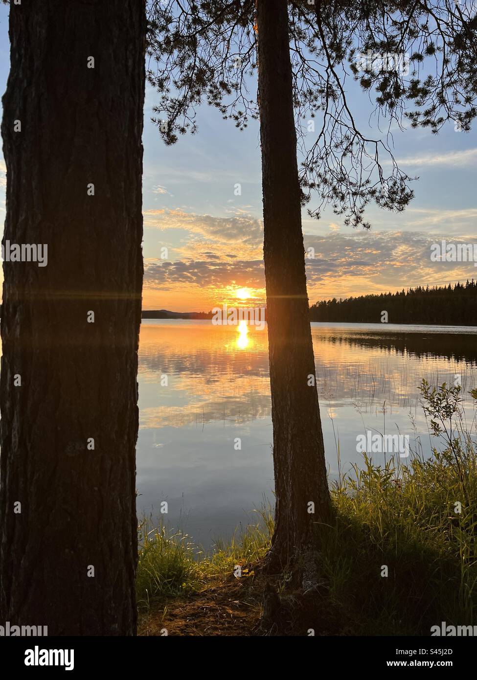 Sonnenuntergang in Schweden Stock Photo