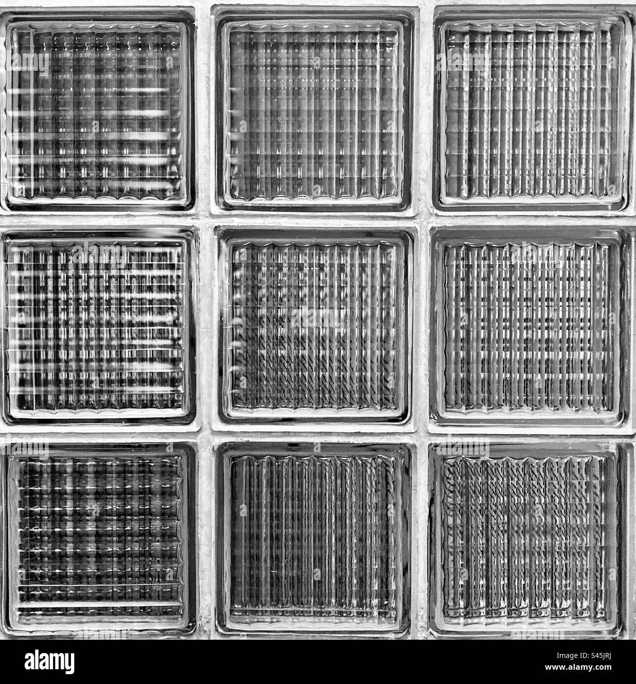 Glass block window in black and white Stock Photo Alamy