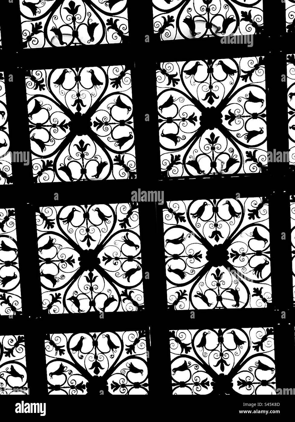 Close-up of skylight in morgan library, New York City - Smartphone Captured Stock Image