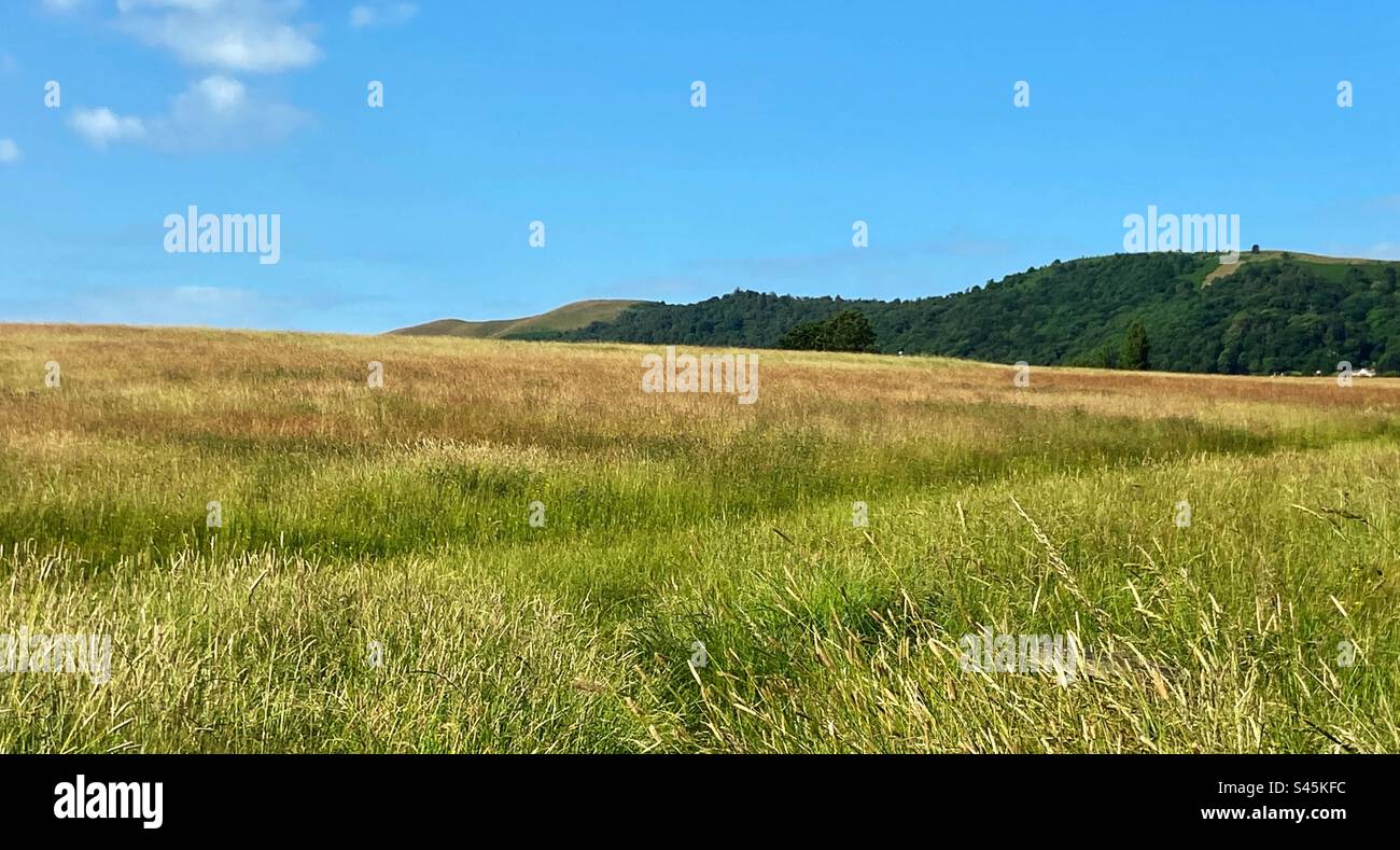 View Across Peachfield Common to Little Malvern, Worcestershire Stock Photo