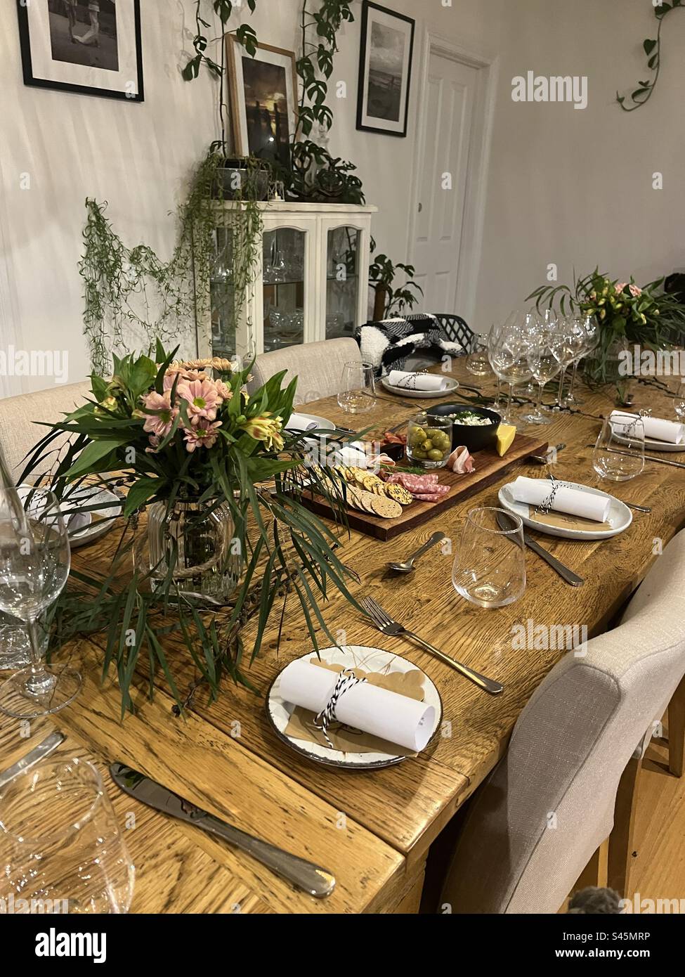 Table set for a dinner party - Smartphone Captured Stock Image