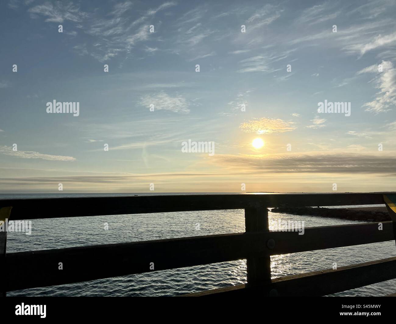 Sunrise at jaws bridge on martha s vineyard stock photo alamy