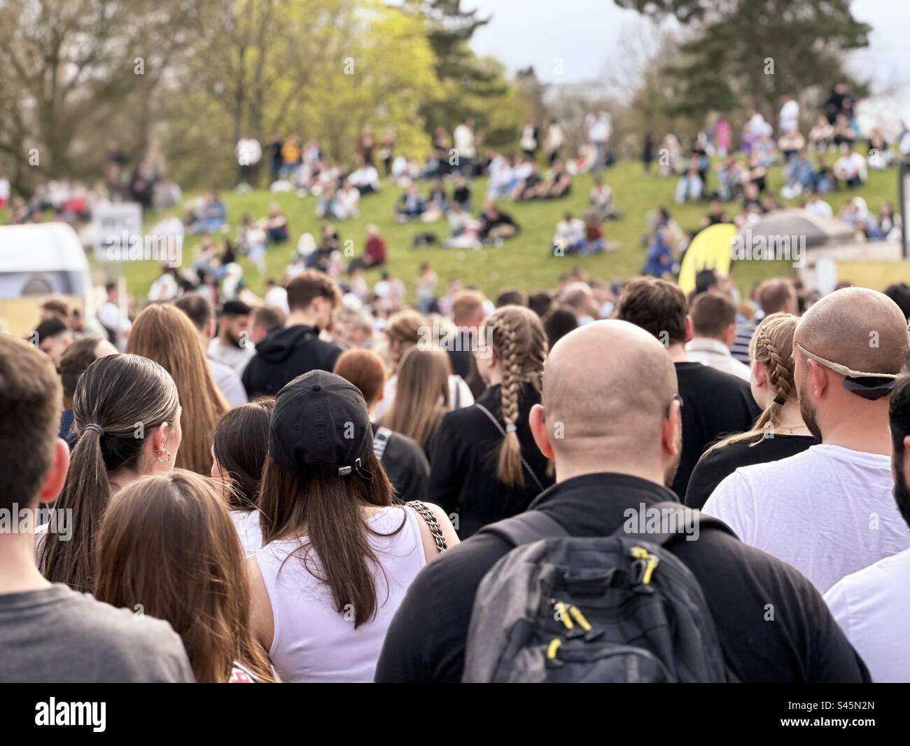 Crowd of people in the city - Smartphone Captured Stock Image
