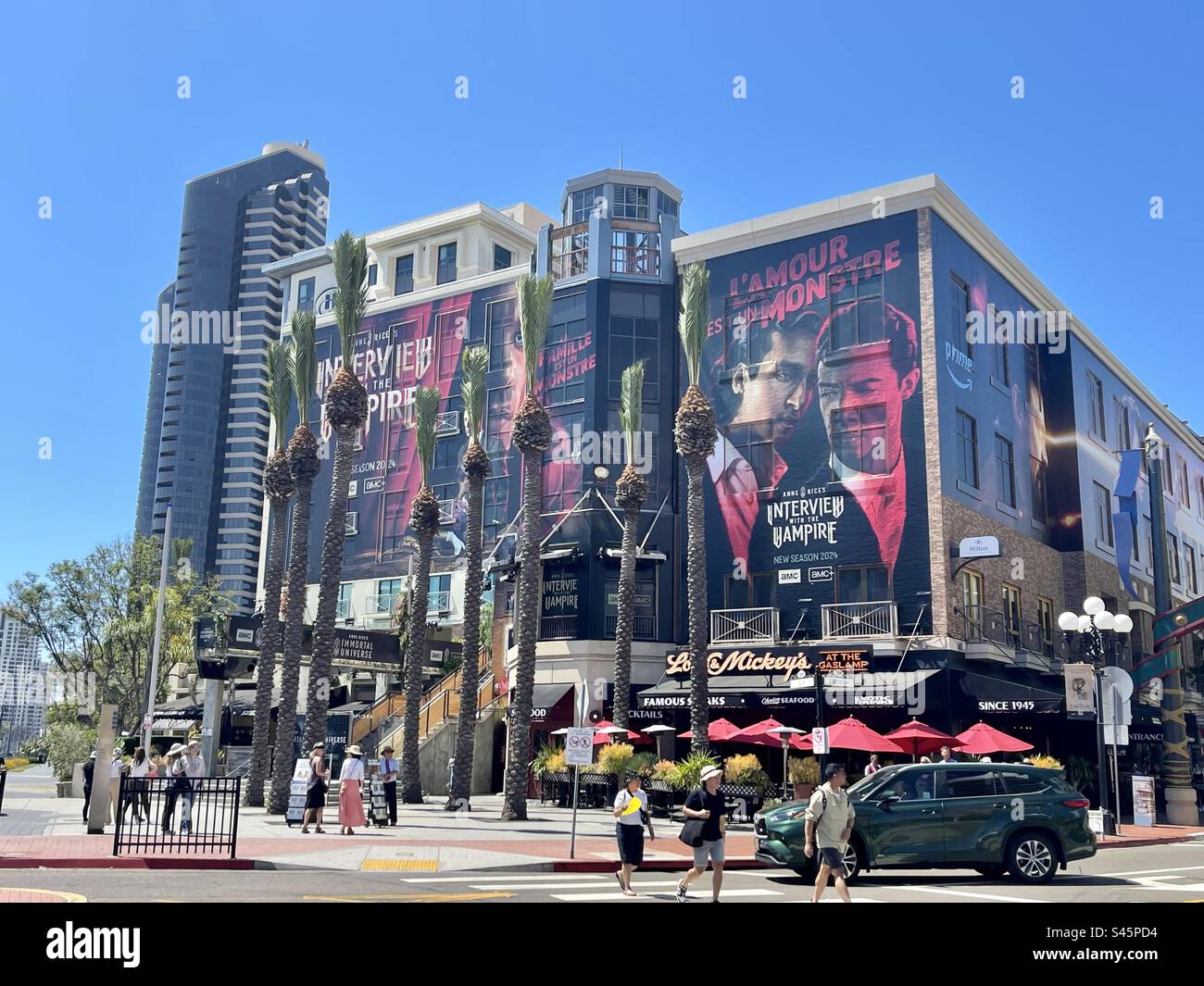 AMC television series Interview with the Vampire building wrap in San Diego, CA - Smartphone Captured Stock Image