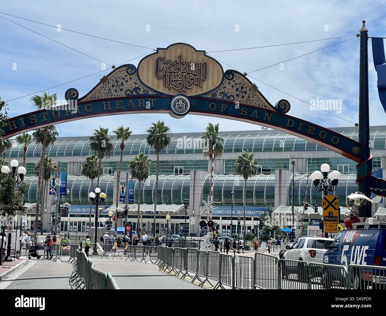 Gaslamp area during preview night of Comic Con San Diego 2023 held on July 19, 2023. - Smartphone Captured Stock Image