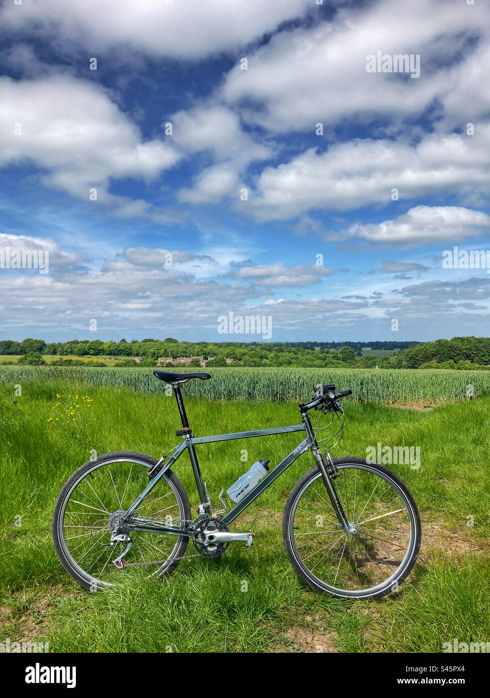 Pace RC200 F5 Mountain Bike near Emmerdale Village Harewood Yorkshire - Smartphone Captured Stock Image