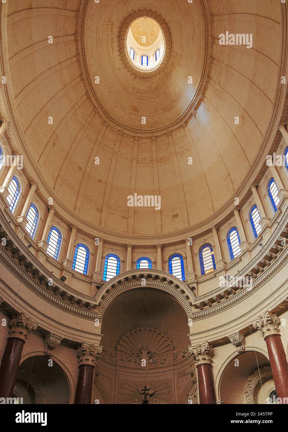 Inside St. Paul’s Cathedral - Valletta, Malta - Smartphone Captured Stock Image
