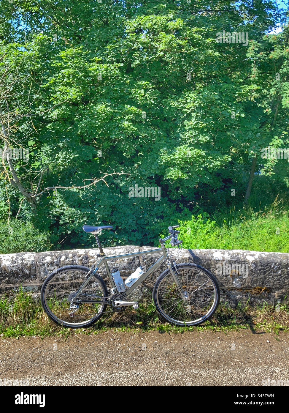 Pace RC200 Mountain Bike on a bridge in the Yorkshire Dales - Smartphone Captured Stock Image