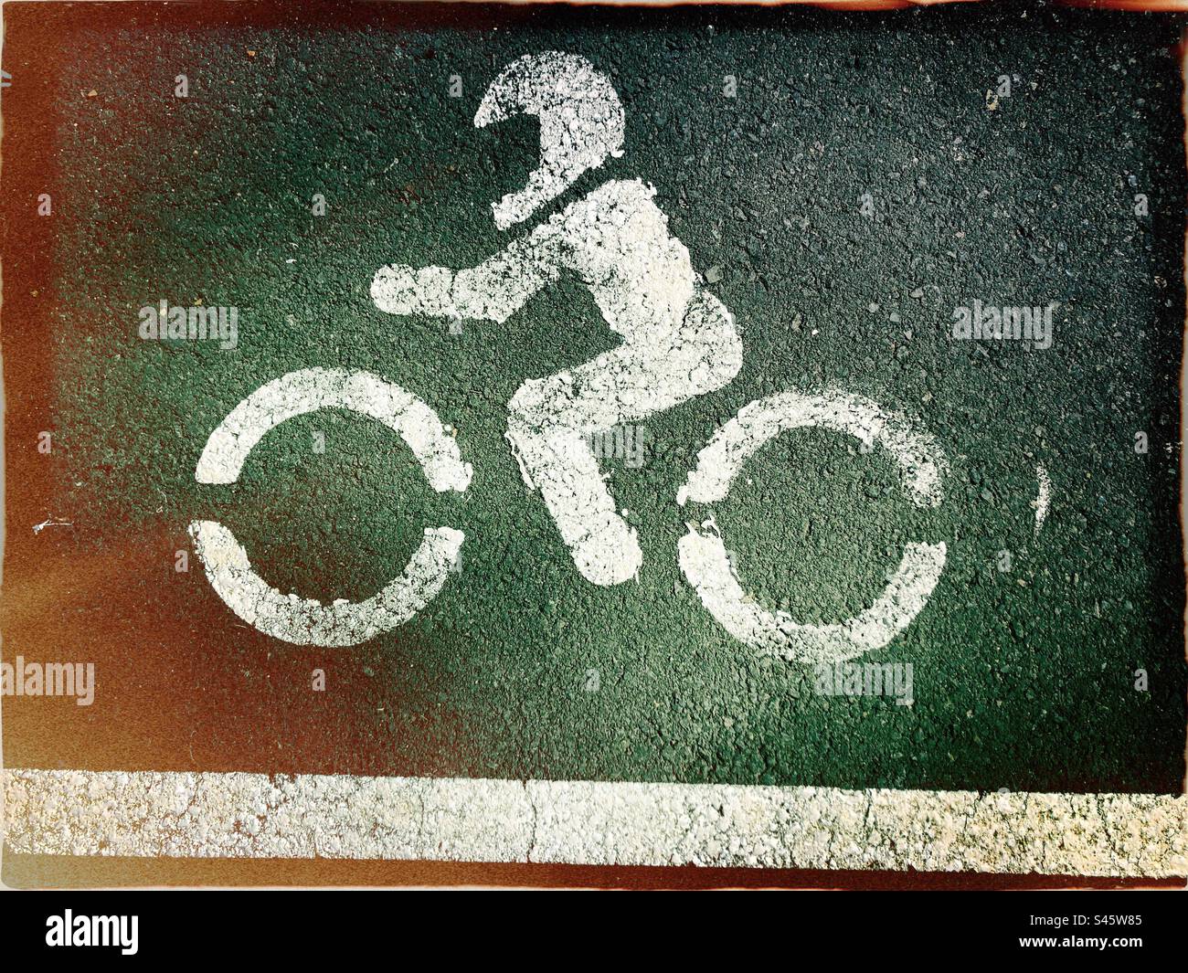 Parking sign for motorcycles - Smartphone Captured Stock Image
