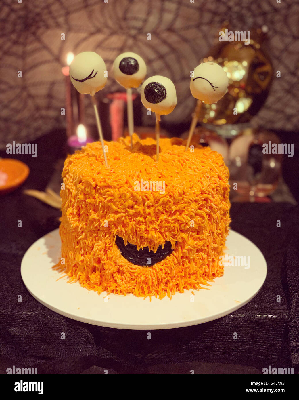 Monster cake for Halloween Stock Photo