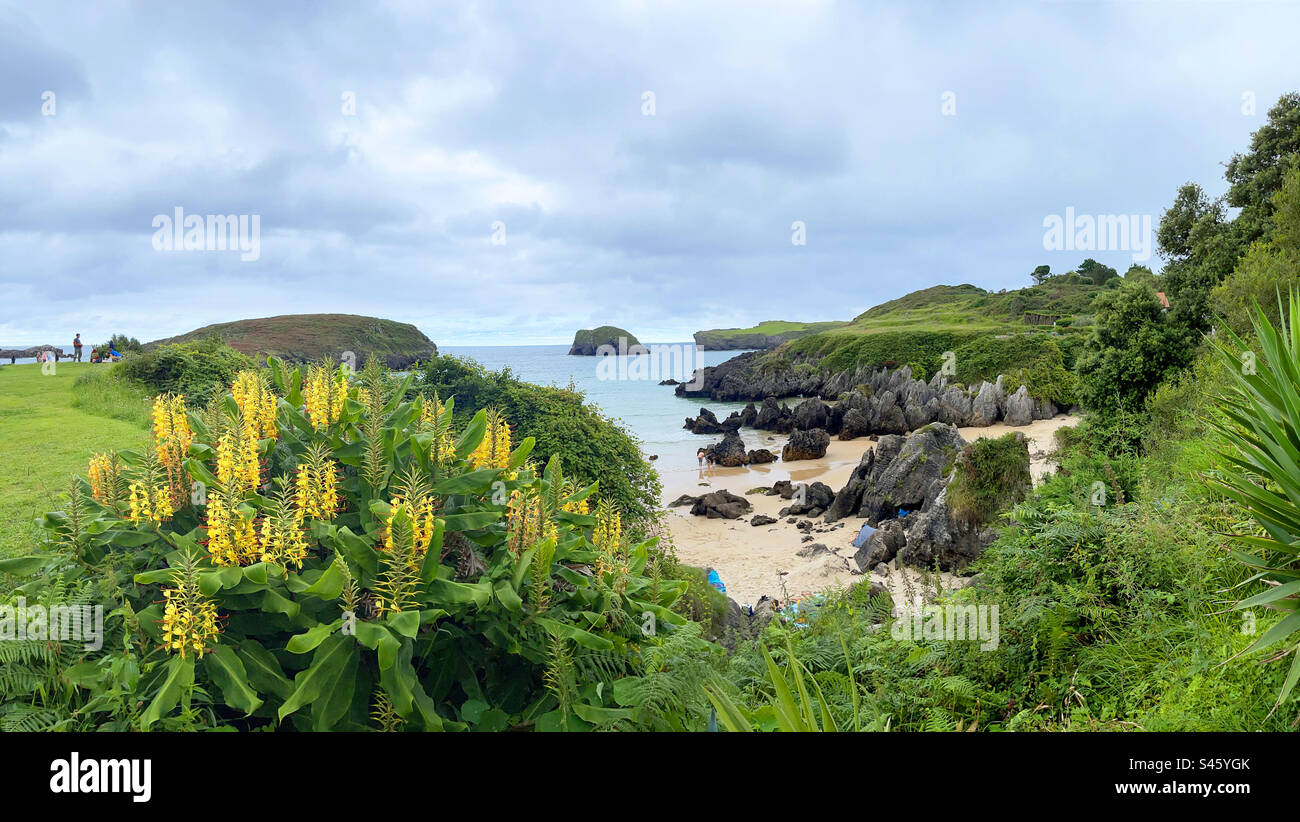 Borizu beach. Barro, Asturias, Spain. - Smartphone Captured Stock Image
