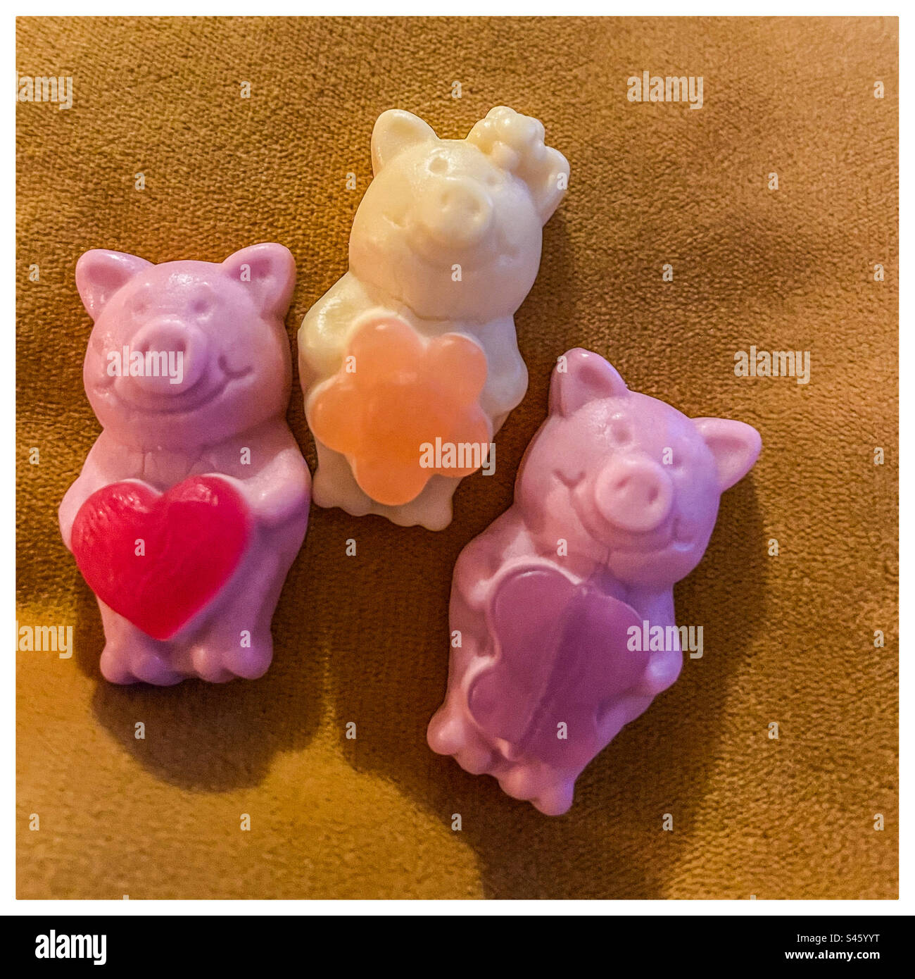 Percy pig sweets Stock Photo