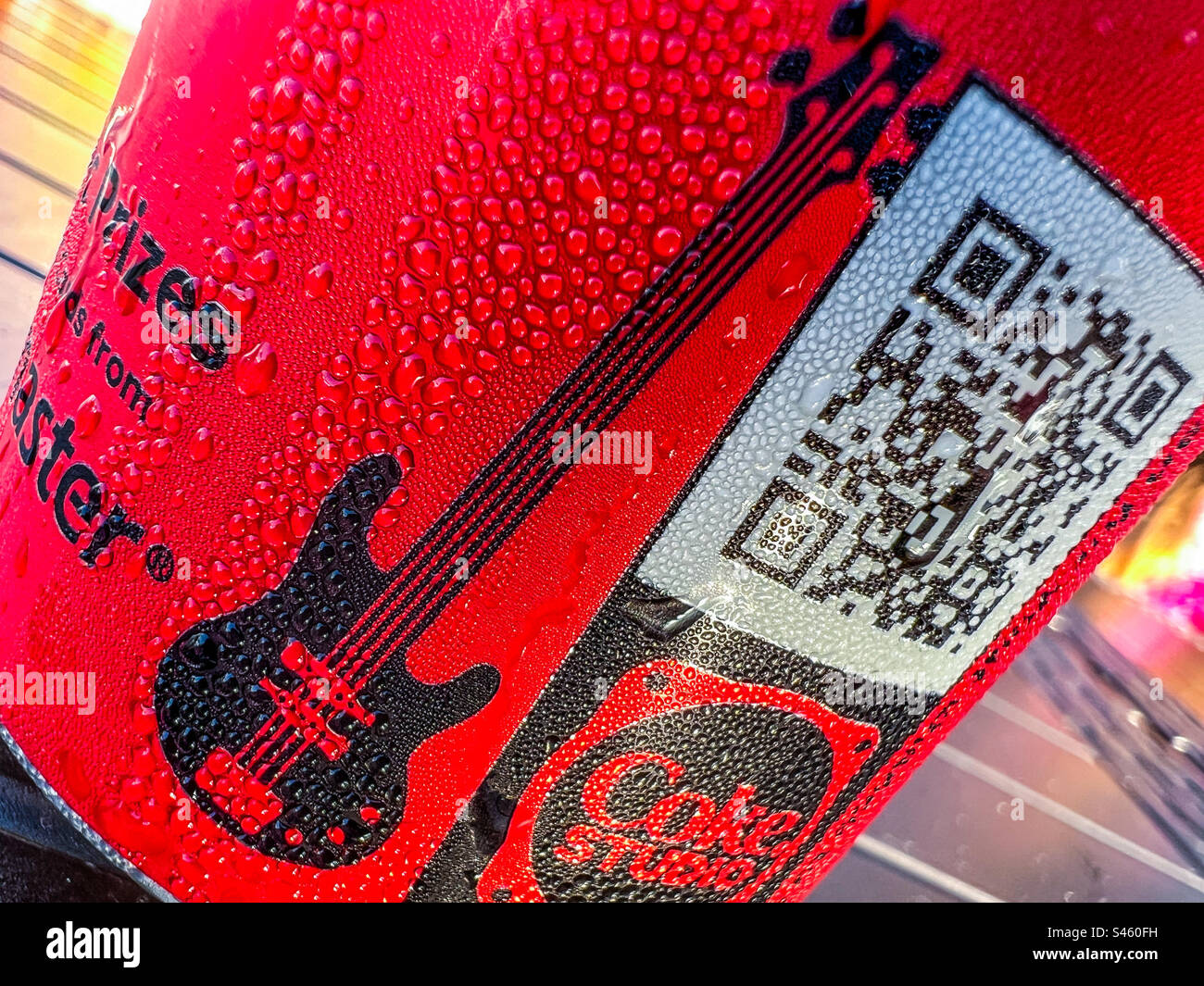 Ice cold can of Coke Zero - Smartphone Captured Stock Image