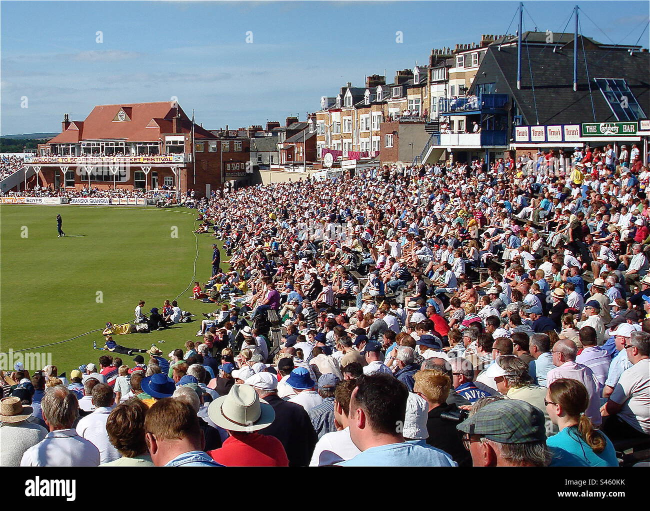 A large crowd at a one day limitedovers cricket match at Yorkshire’s