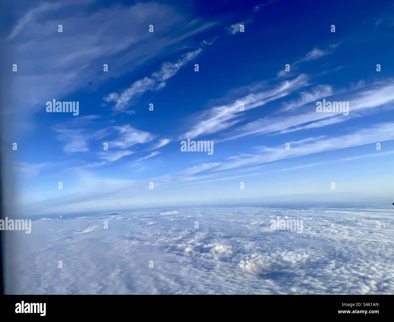 Cloudscape  - a sea of clouds with blue skies - Smartphone Captured Stock Image