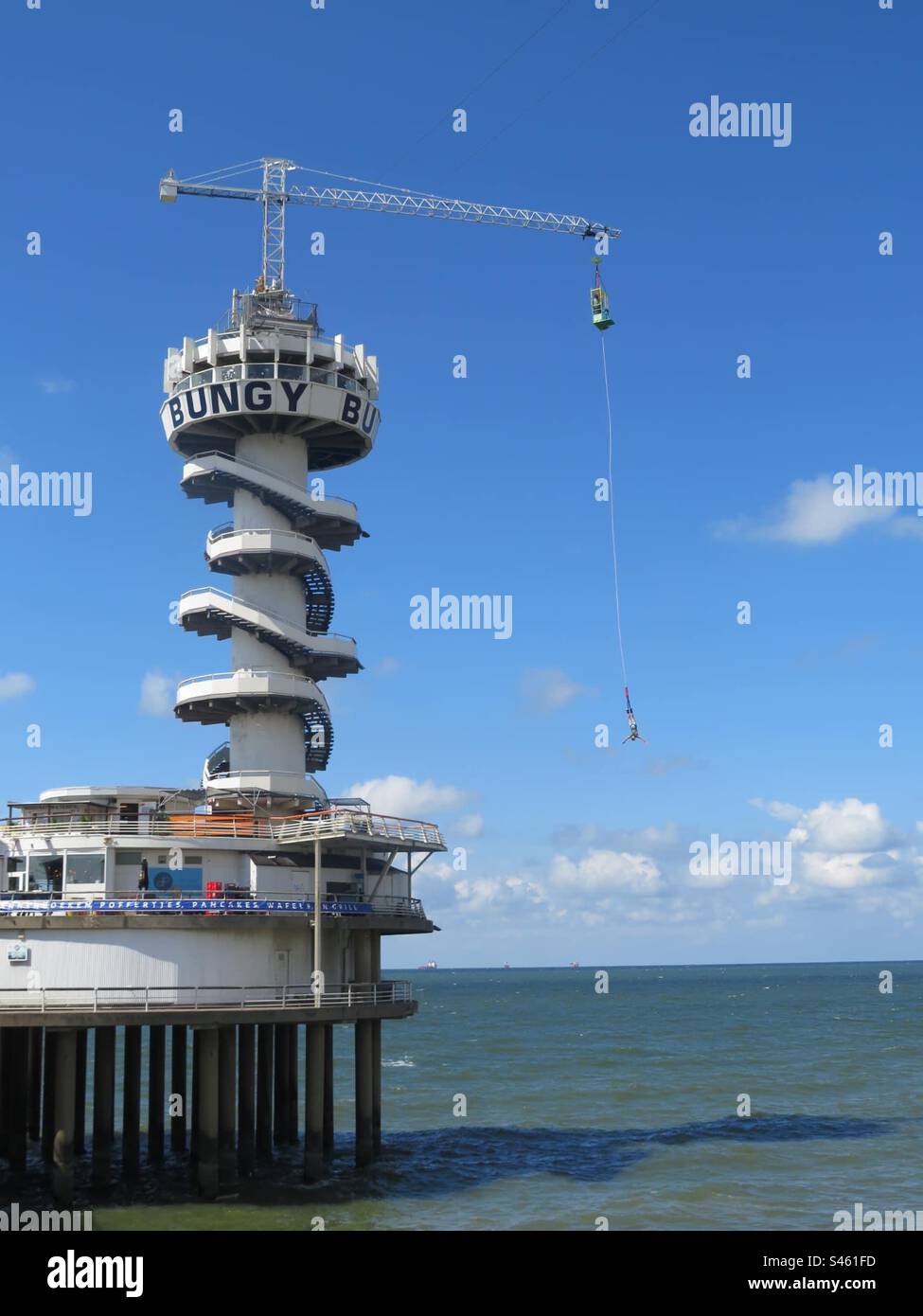 Bungee Jumping! Scheveningen! The Netherlands! - Smartphone Captured Stock Image