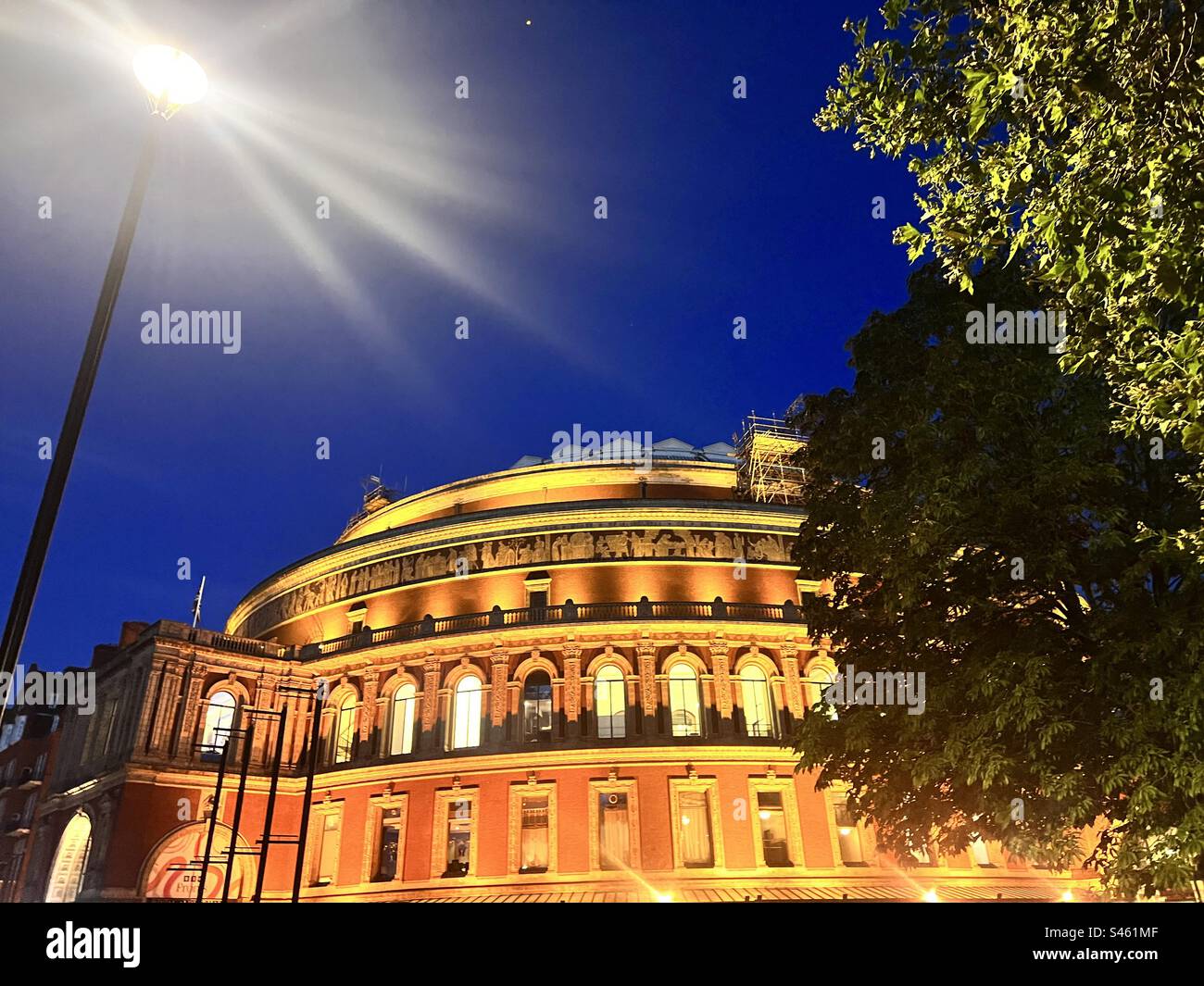 Royal Albert Hall exterior at dusk - Smartphone Captured Stock Image