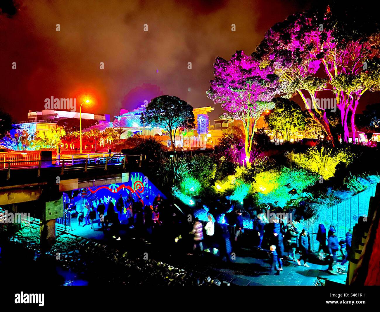 Soaking up the colours at the New Plymouth Matariki festival of lights