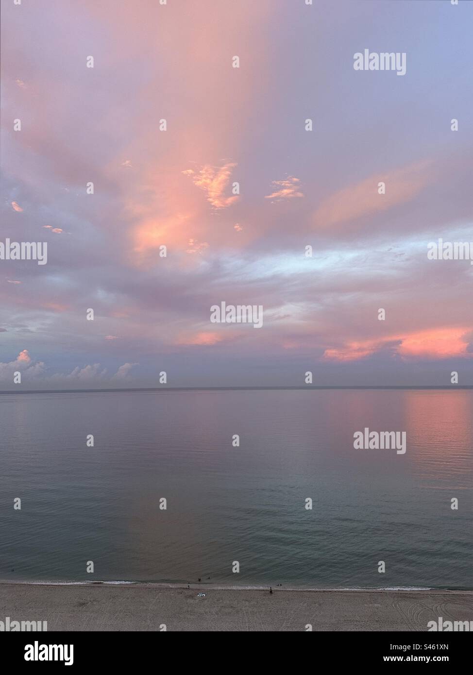 Sunny Isle Beach, Florida sunset over the Atlantic Ocean - Smartphone Captured Stock Image