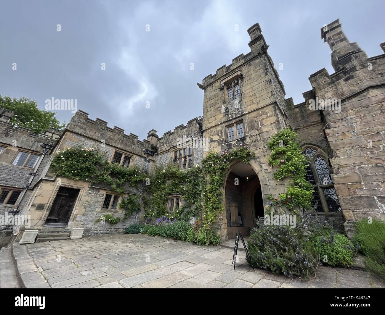 An old stately home in Great Britain Stock Photo