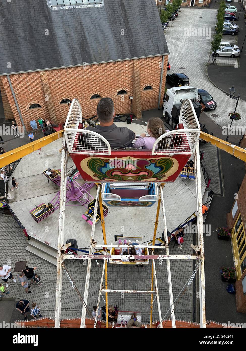 July Fair Rides Kids having fun on the fairground rides hi-res stock photography and ...