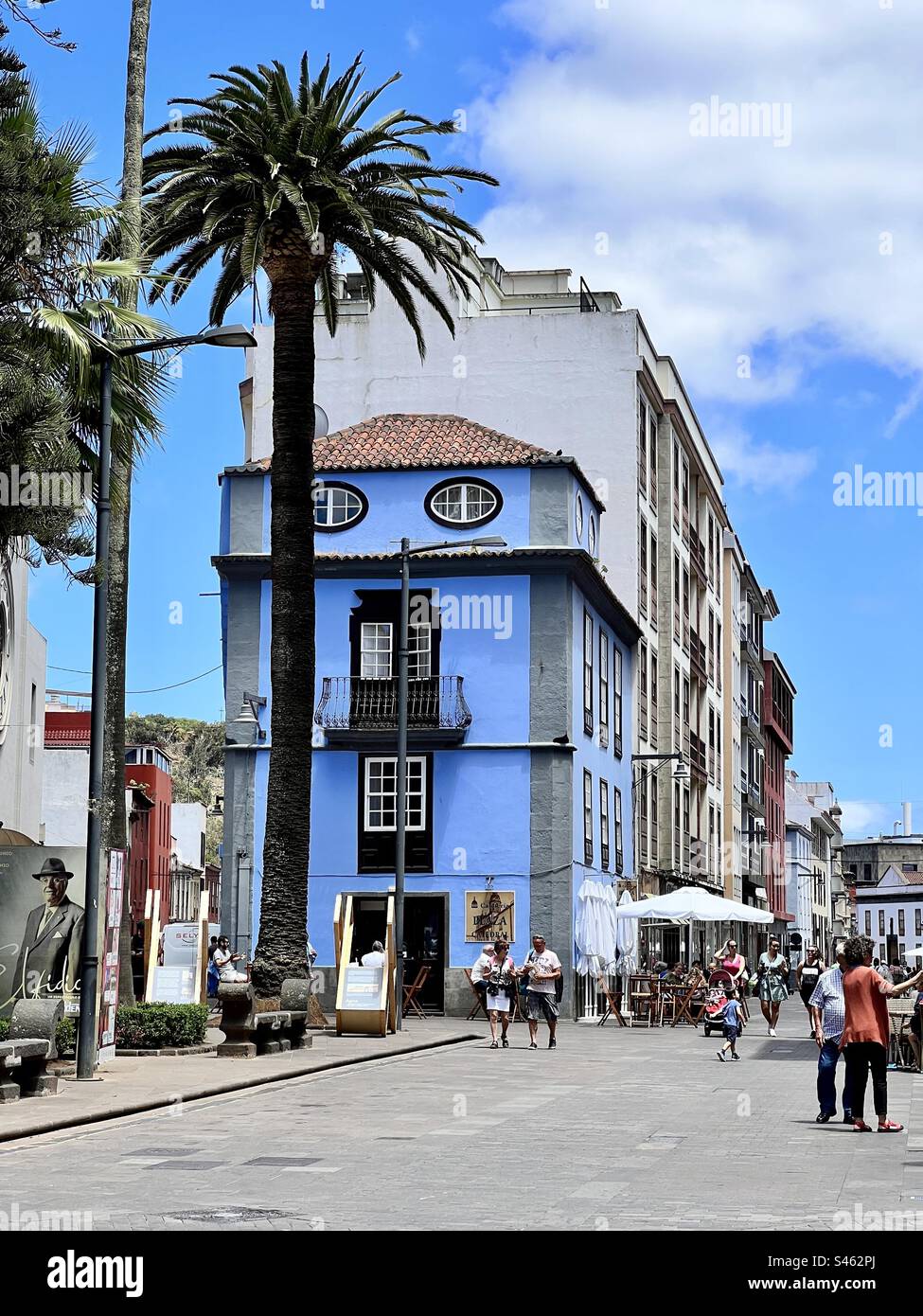 Happy house Blue house in Spain Stock Photo Alamy