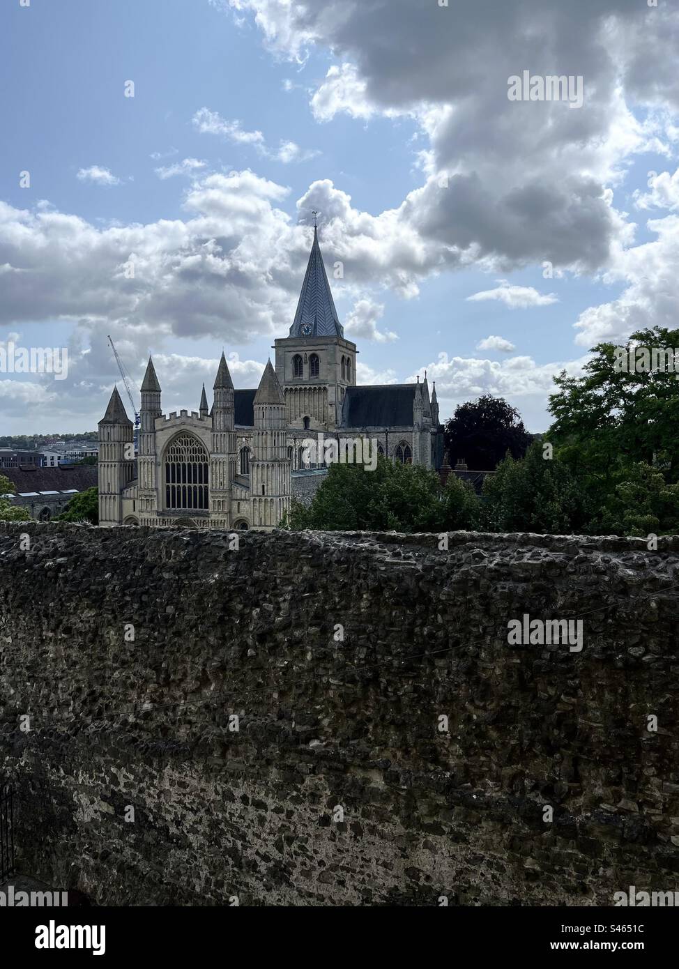 Rochester cathedral in Kent, UK - Smartphone Captured Stock Image