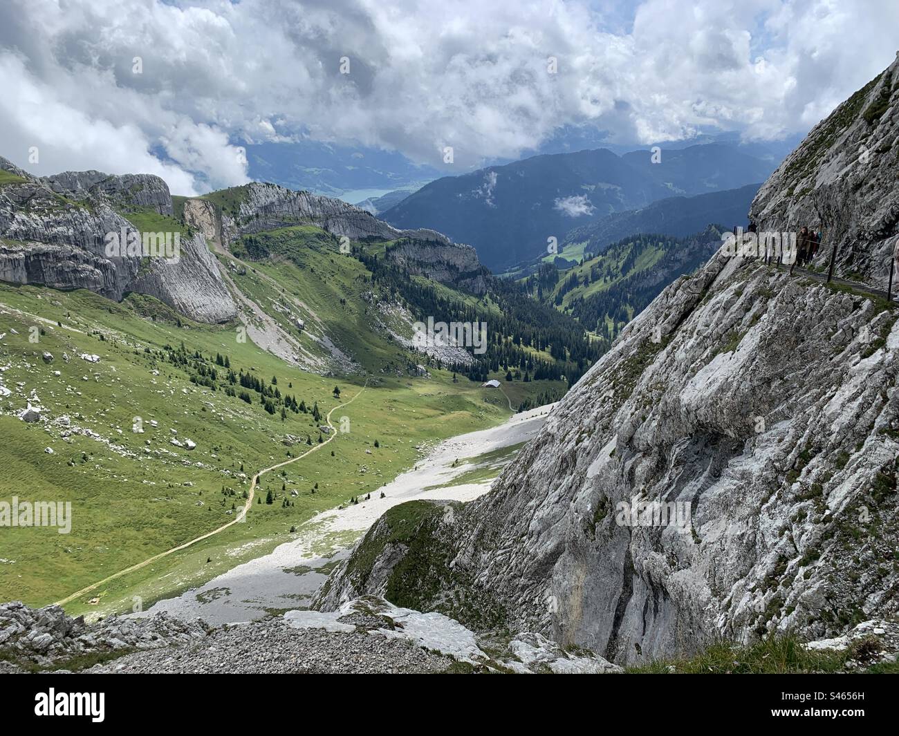 View from PILATUS kulm Swiss alps Stock Photo