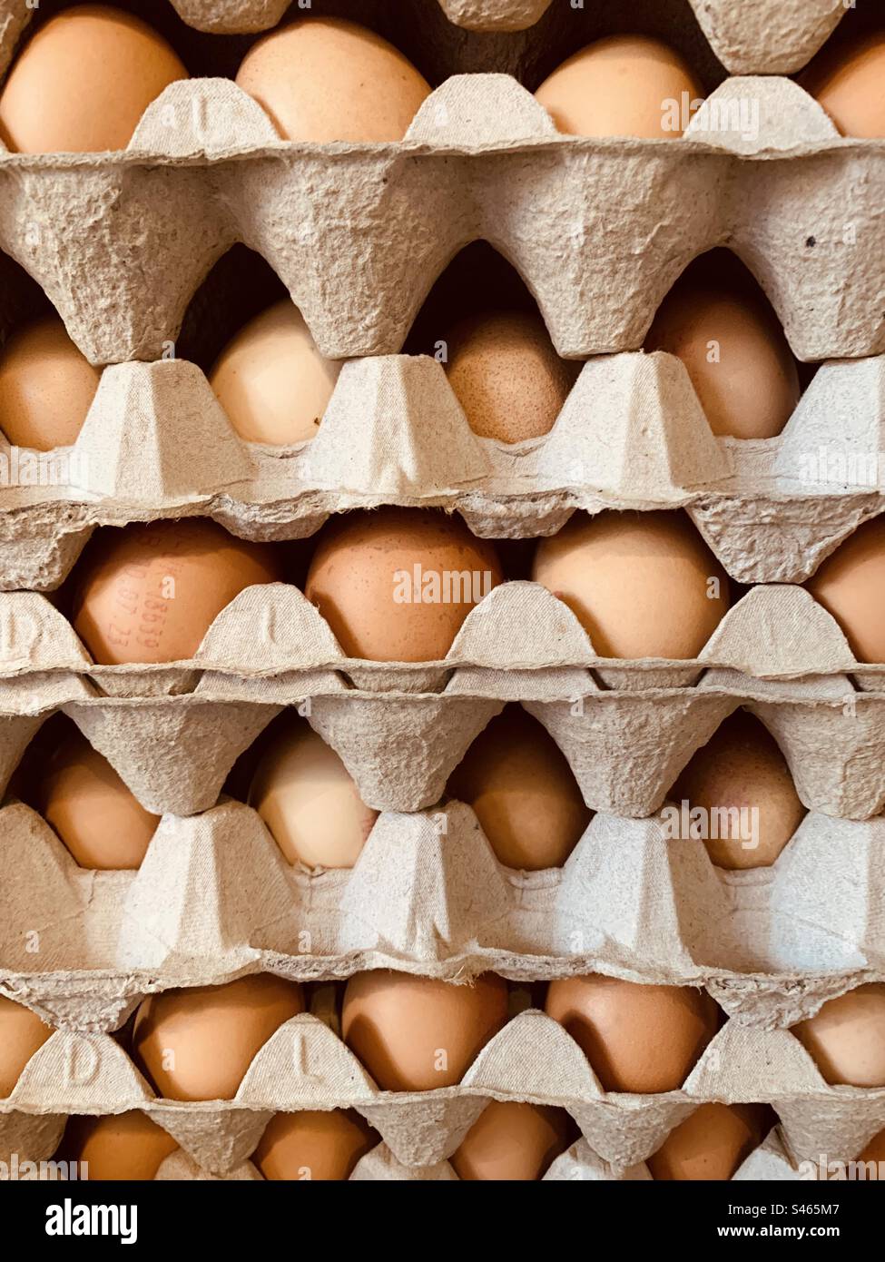 Egg cartons stacked Stock Photo Alamy