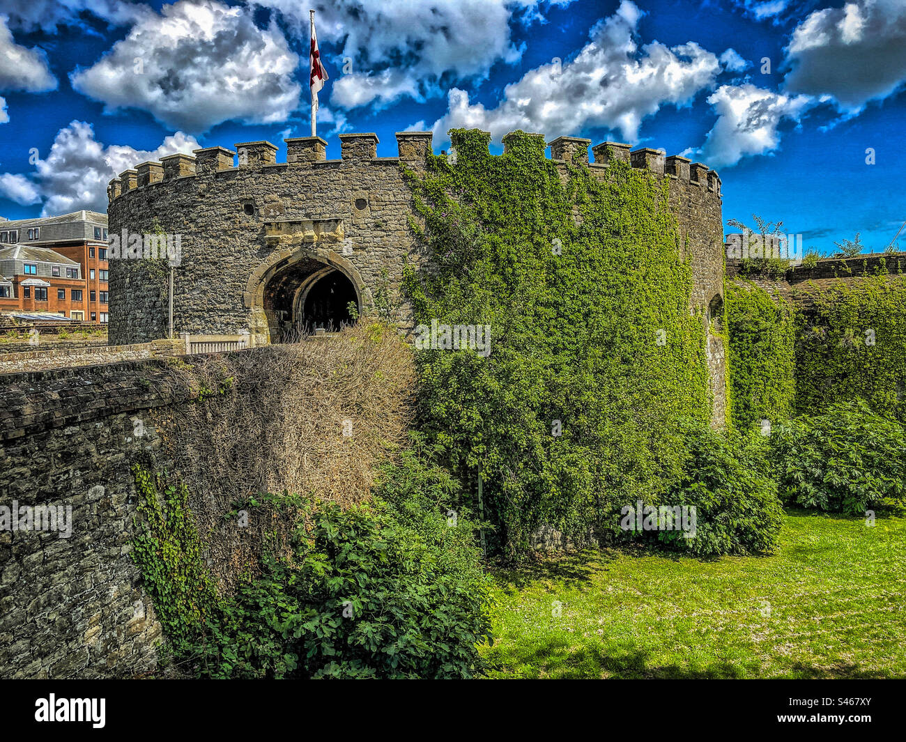 The entrance to Deal Castle , Kent - Smartphone Captured Stock Image