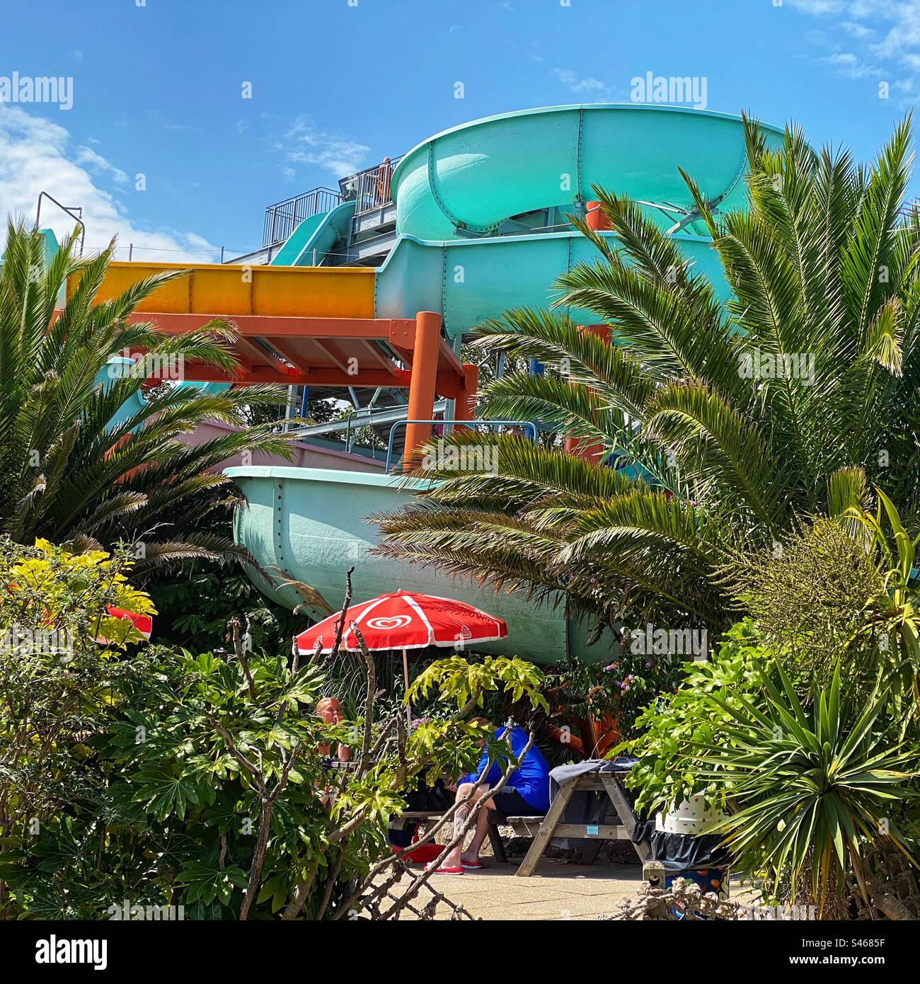 Splashdown water park, Paignton, South Devon, England, United Kingdom. - Smartphone Captured Stock Image