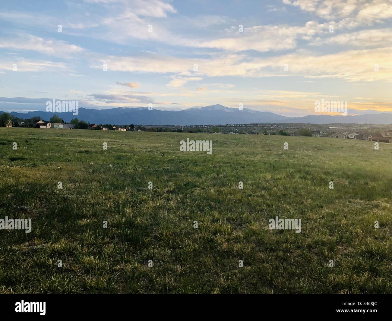 Mountains with field - Smartphone Captured Stock Image