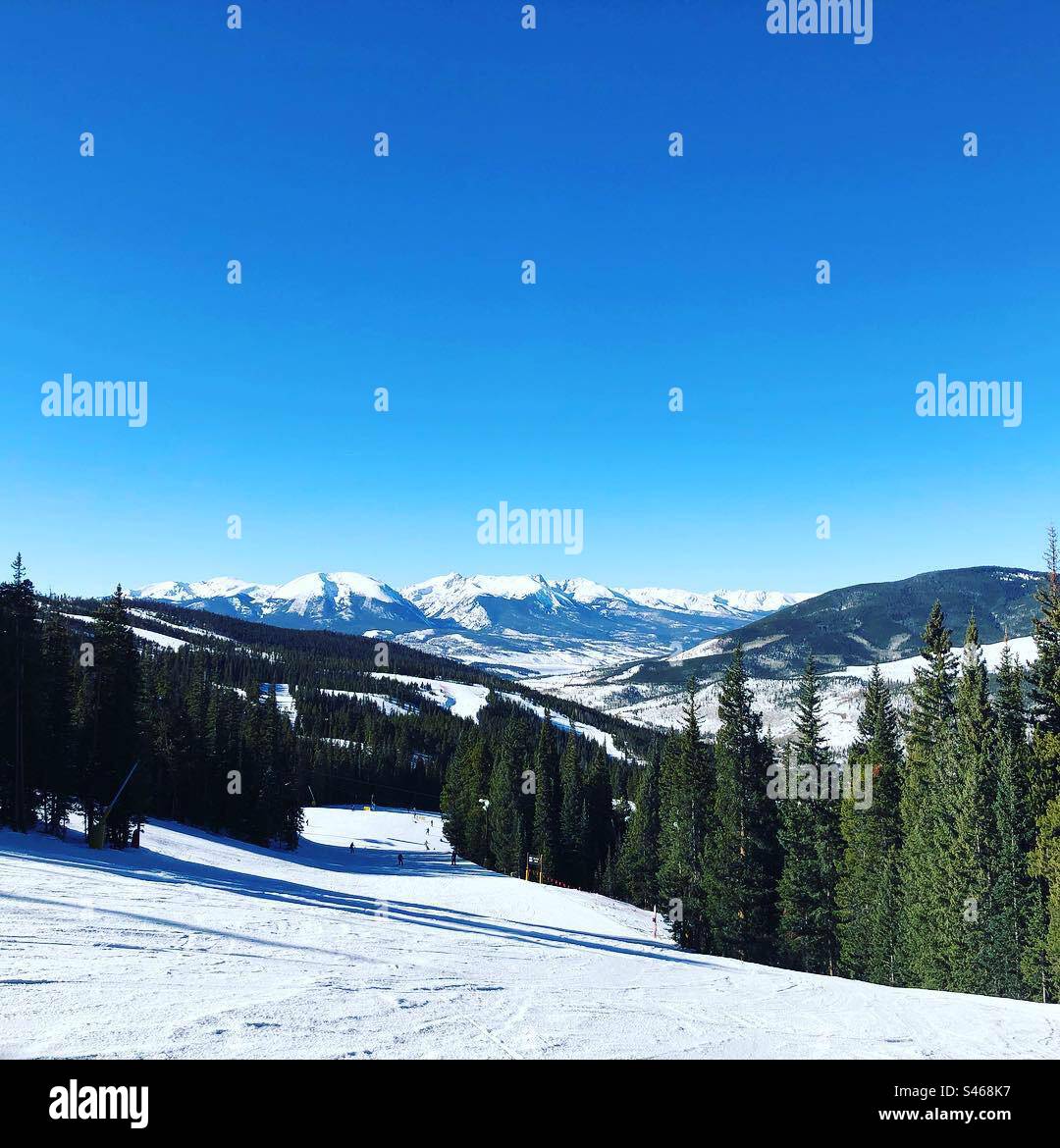 Ski slope in winter - Smartphone Captured Stock Image