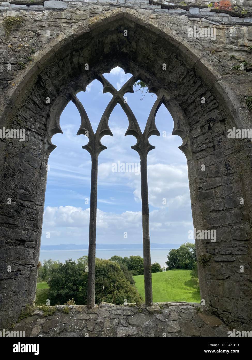 Oystermouth castle, mumbles, Swansea, wales Stock Photo