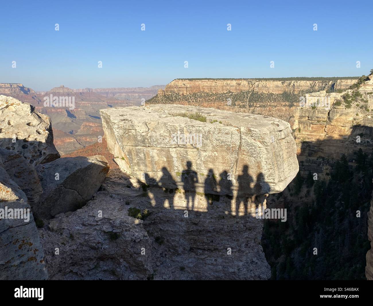 Shadows at the Grand Canyon, Arizona, USA - Smartphone Captured Stock Image