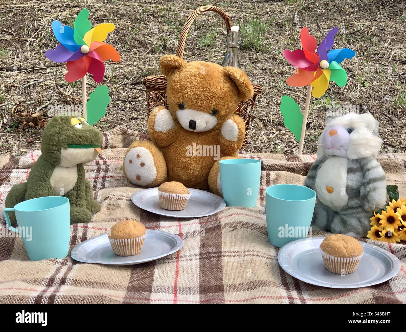 Children’s teddy bear picnic Stock Photo