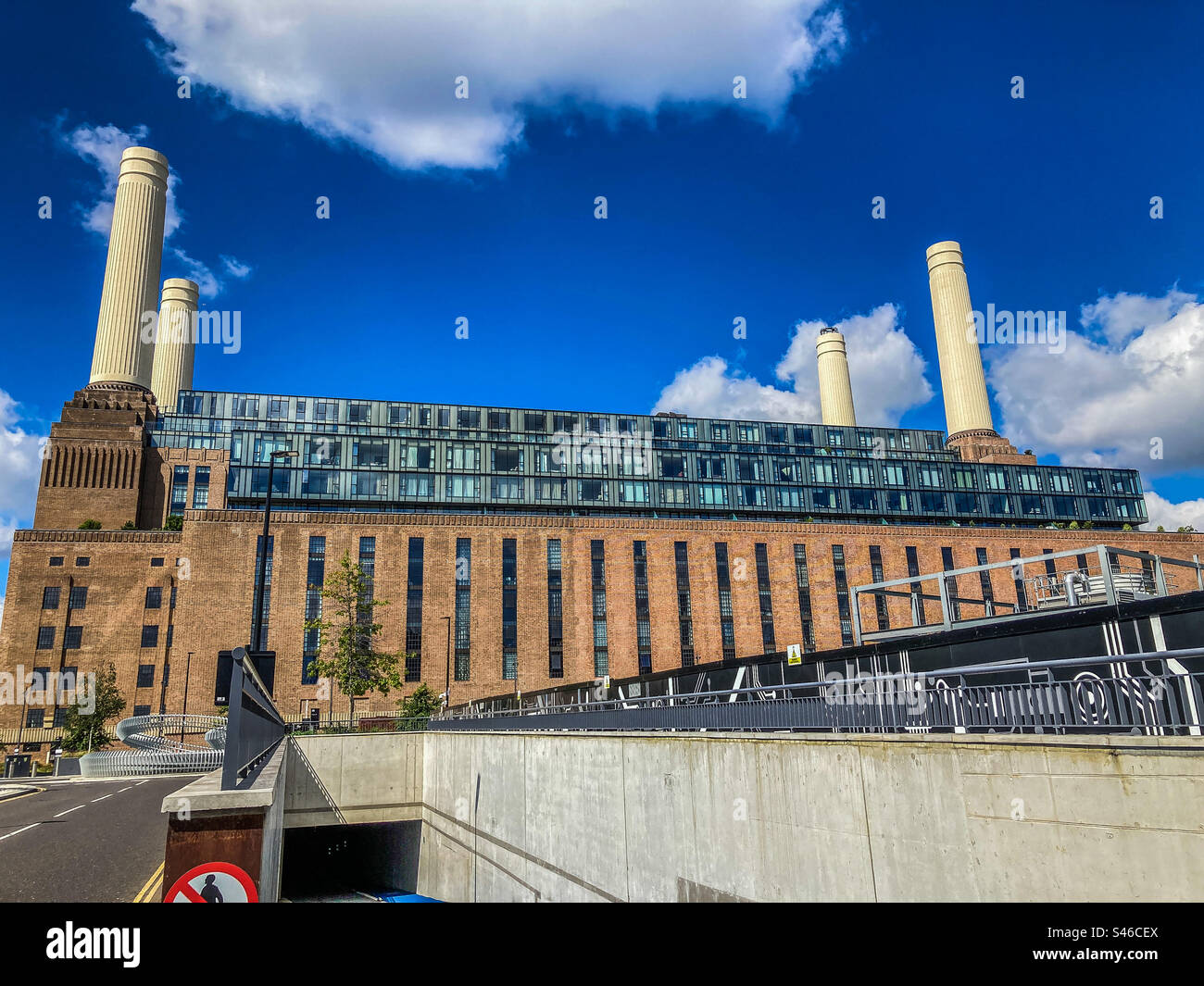 Rear view of the newly opened Battersea Power Station Complex in Nine Elms, Wandsworth, London - Smartphone Captured Stock Image