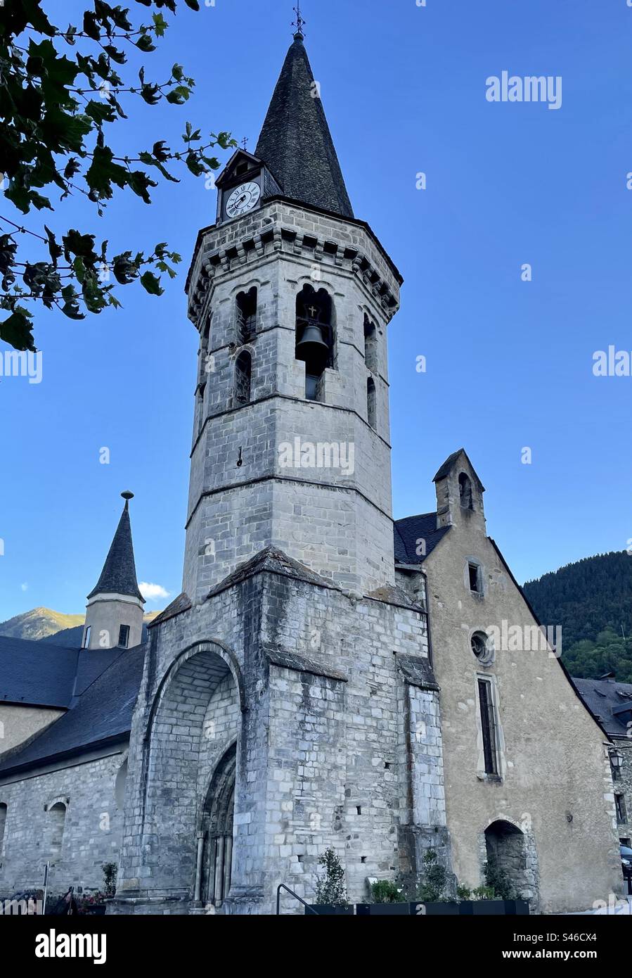 Viella Saint Michael Church (Església de Sant Miquèu de Vielha) - Smartphone Captured Stock Image