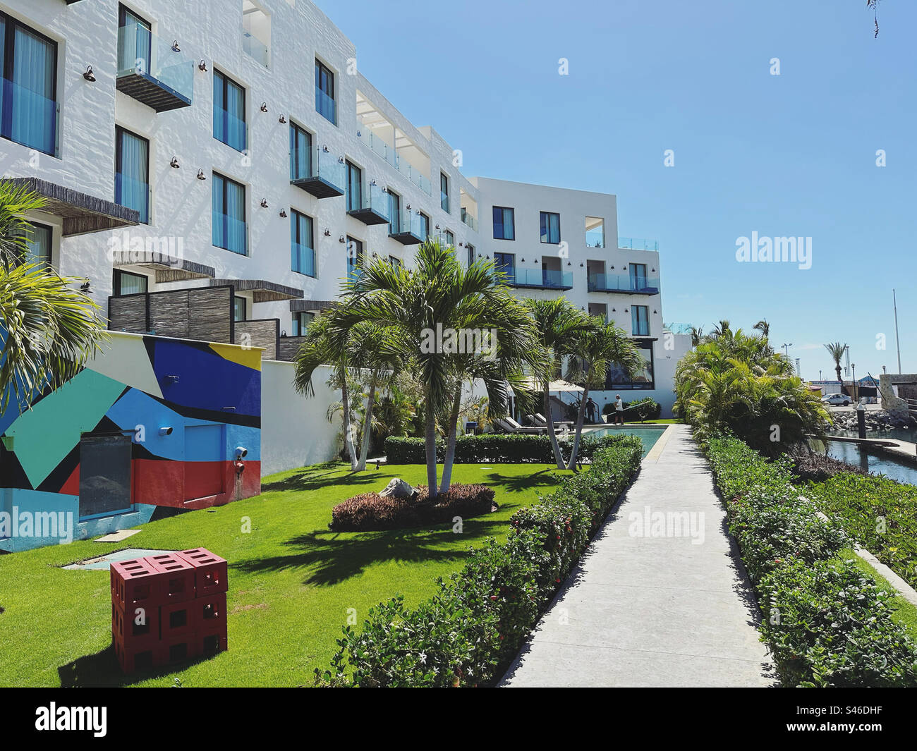 June, 2023, Hotel El Ganzo, San Jose del Cabo, Los Cabos, Baja California Sur, Mexico - Smartphone Captured Stock Image