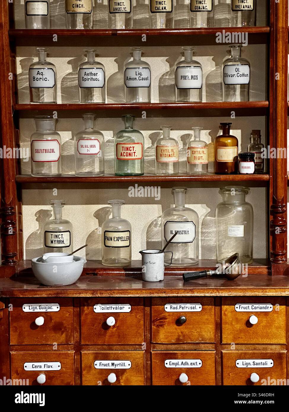 Old pharmacy interior - Smartphone Captured Stock Image