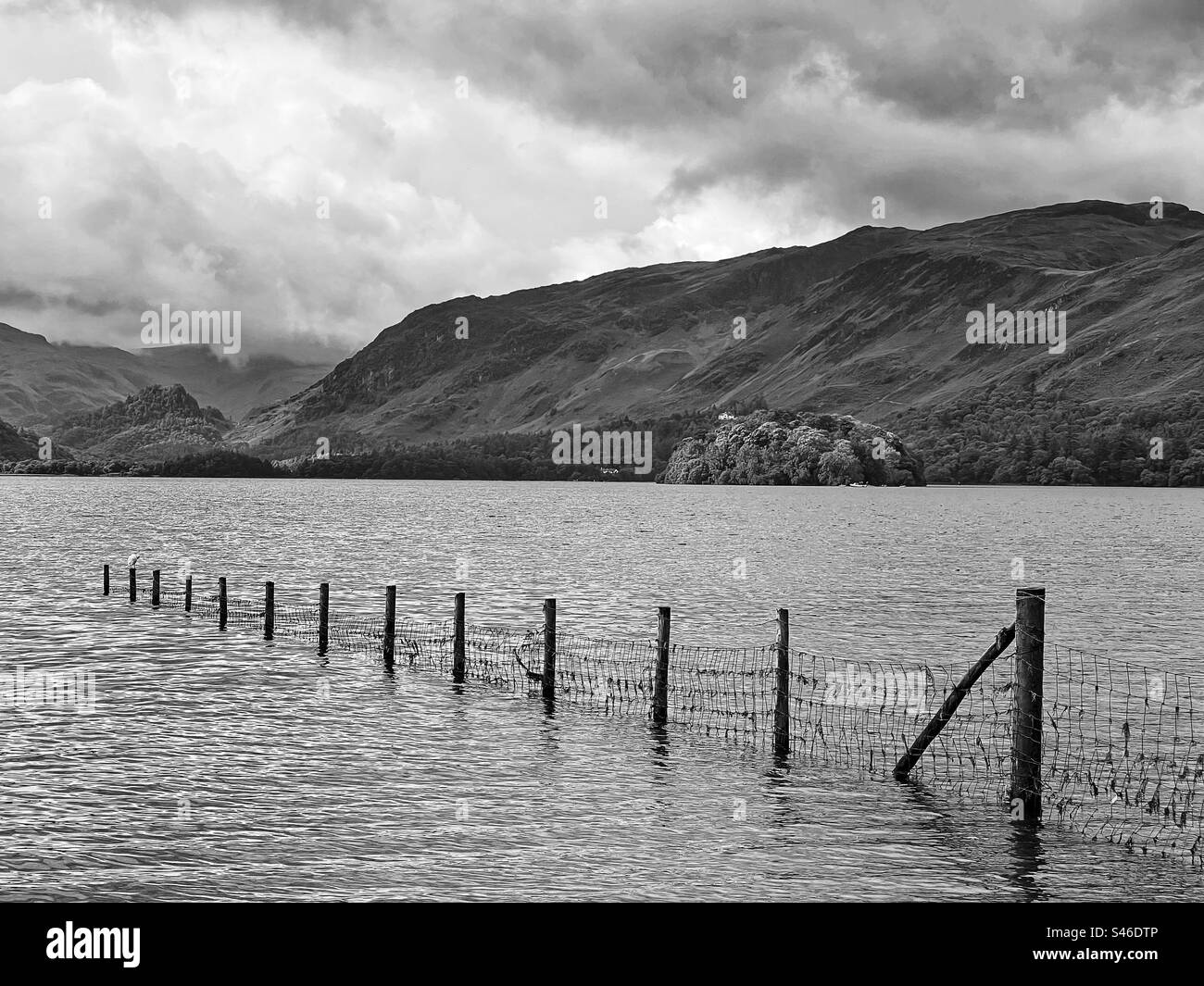 Derwentwater looking towards cats bells peak in English Lake District near Keswick - Smartphone Captured Stock Image