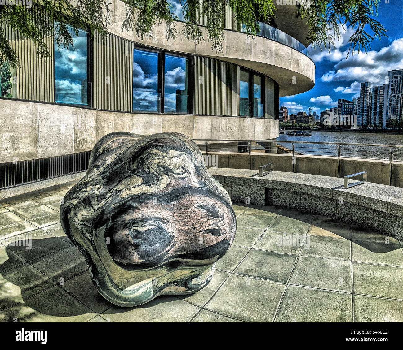 Sculpture at Riverwalk, 161 Millbank SW1 - Smartphone Captured Stock Image