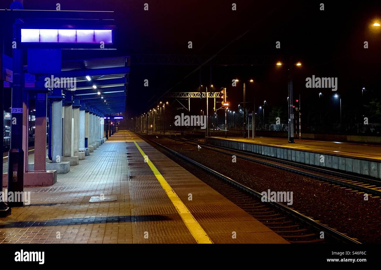 Railway station in Legionowo - Smartphone Captured Stock Image
