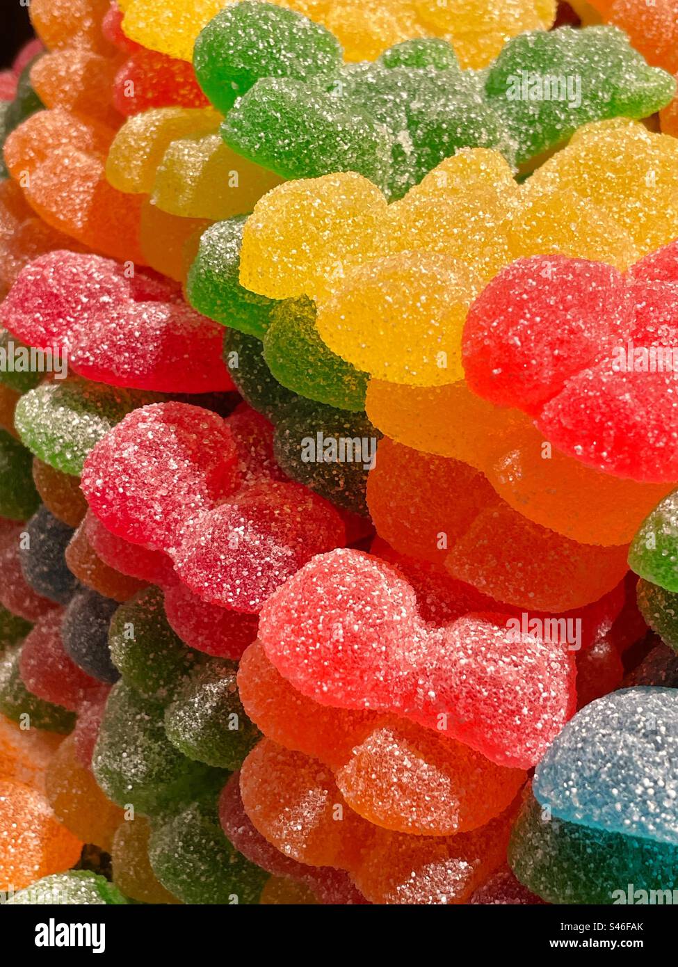 Jelly sweets in multi colours - Smartphone Captured Stock Image