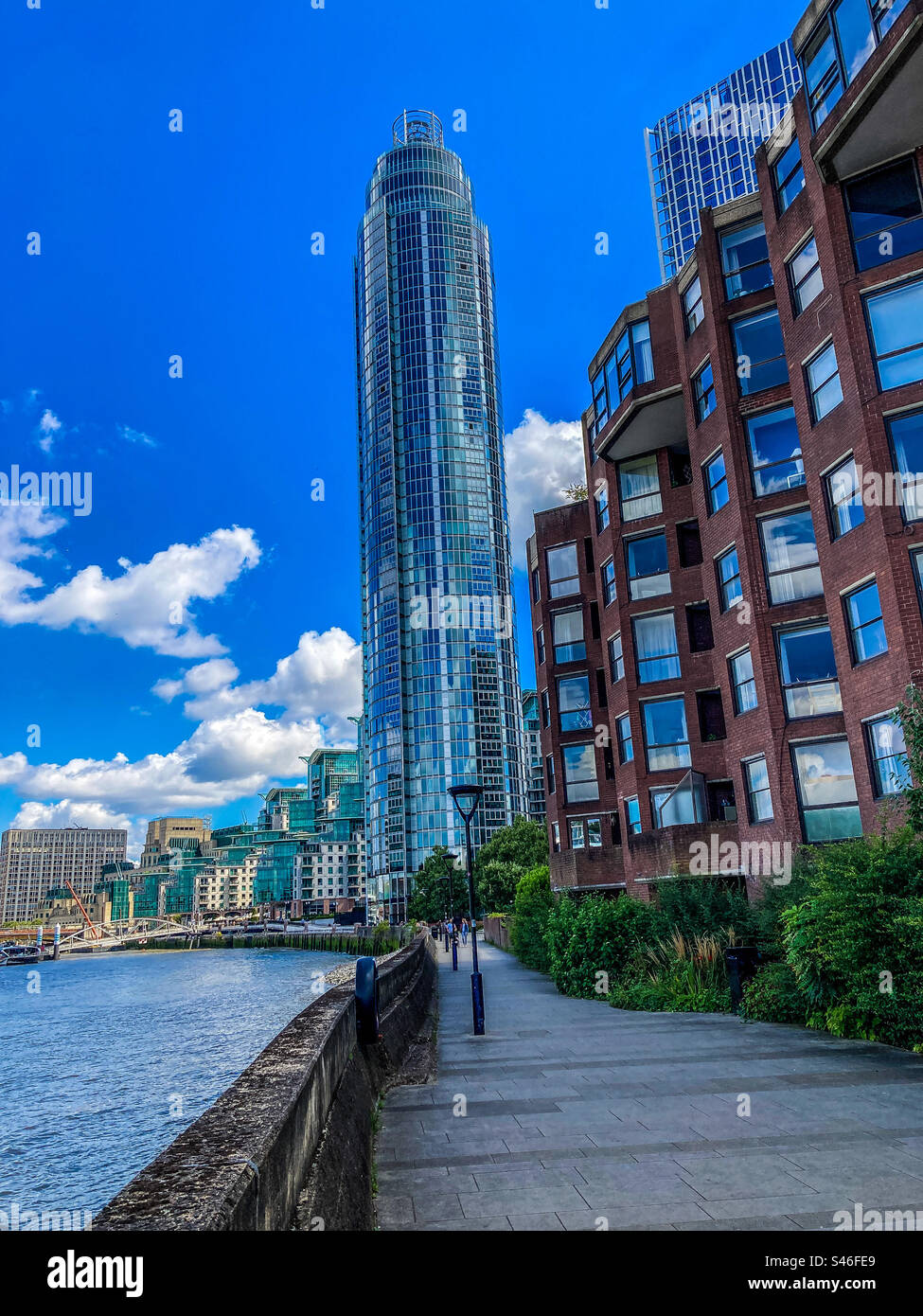 The Thames Embankment, Vauxhall - Smartphone Captured Stock Image